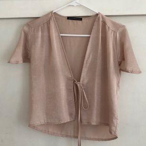 Brandy tie front top